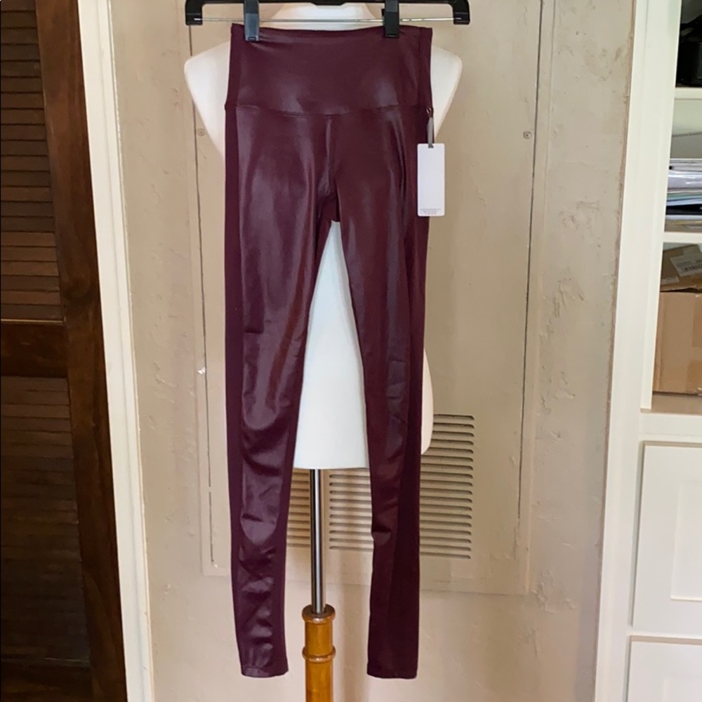 Burgundy leggings